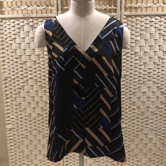 Dkny Tops - DKNY Color Block Geometric Pattern Sleeveless Top Size Medium